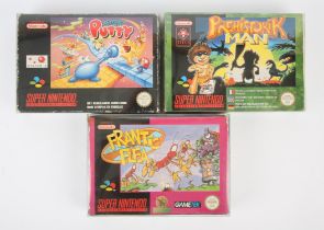 Super Nintendo (SNES) platforming classics bundle Includes: Prehistorik Man, Frantic Flea and