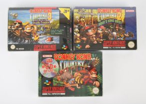 Super Nintendo (SNES) Donkey Kong Country bundle Includes: Donkey Kong Country 1 (w/Go Ape CD),