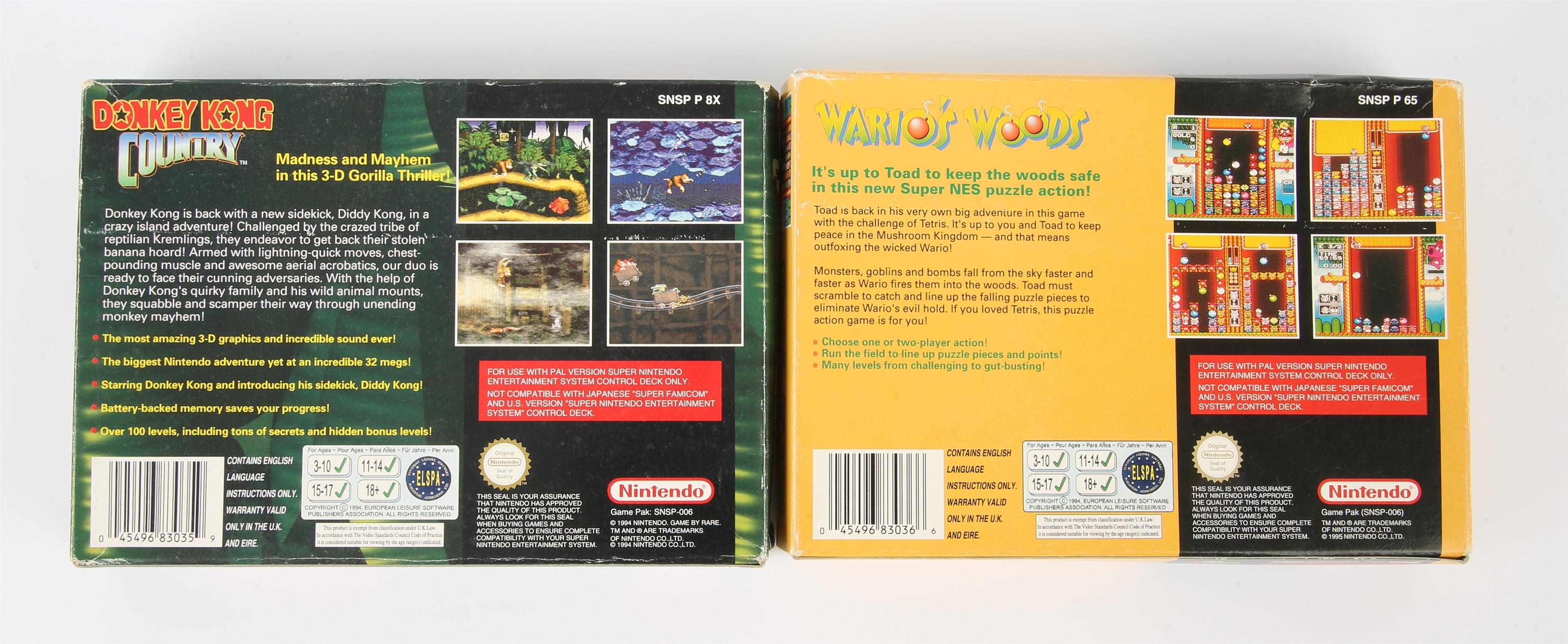 Super Nintendo (SNES) Nintendo classics bundle Includes: Wario's Woods and Donkey Kong Country - Image 2 of 2