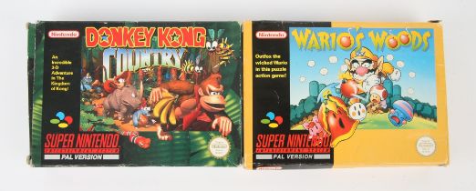 Super Nintendo (SNES) Nintendo classics bundle Includes: Wario's Woods and Donkey Kong Country