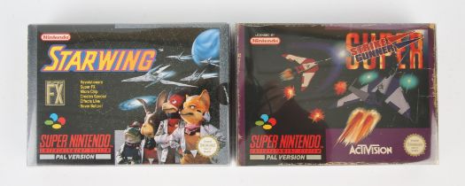 Super Nintendo (SNES) space combat bundle Includes: Super Strike Gunner and Starwing