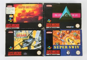 Super Nintendo (SNES) warfare bundle Includes: Super Swiv, Spectre, Urban Strike and Super