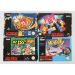 Super Nintendo (SNES) arcade classics bundle Includes: Tetris 2, Unirally, Mr. Do and Super Morph