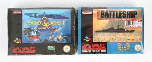 Super Nintendo (SNES) oceanic bundle Includes: Sea Quest and Battleship