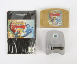 Nintendo 64 (N64) Pokémon Stadium 2 (PAL) + instruction booklet & Transfer Pak accessory