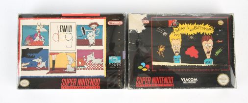 Super Nintendo (SNES) animated bundle Includes: Beavis & Butt-Head and Family Dog