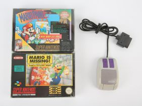 Super Nintendo (SNES) Mario spin-off bundle (PAL) Includes: Mario Paint [+ Super NES mouse] and