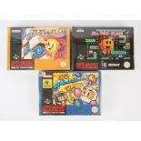Super Nintendo (SNES) arcade classics bundle Includes: Pac Attack, Ms. Pac Man and Super Bomberman