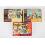 Super Nintendo (SNES) Super Mario bundle Includes: Wario's Woods, Super Mario All-Stars [Red Box