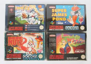 Super Nintendo (SNES) animal adventure bundle Includes: Whizz, Super James Pond, Mr.