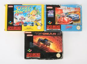 Super Nintendo (SNES) racing bundle Includes: Rock 'n' Roll Racing, Top Gear 2 and Street Racer