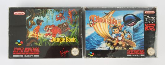 Super Nintendo (SNES) Disney bundle Includes: The Jungle Book and Pinocchio