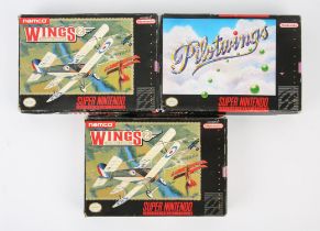 Super Nintendo (SNES) aeroplane bundle Includes: Pilotwings and Wings 2: Aces High (x2)
