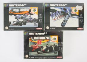 Nintendo 64 (N64) sports/racing bundle Includes: 1080° Snowboarding, F-1 World Grand Prix and F-1
