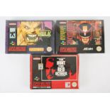 Super Nintendo (SNES) action bundle Includes: The Incredible Hulk, Judge Dredd and The Hunt for