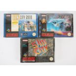 Super Nintendo (SNES) sim game bundle Include: Sim City, Sim City 2000 and Star Trek Starfleet