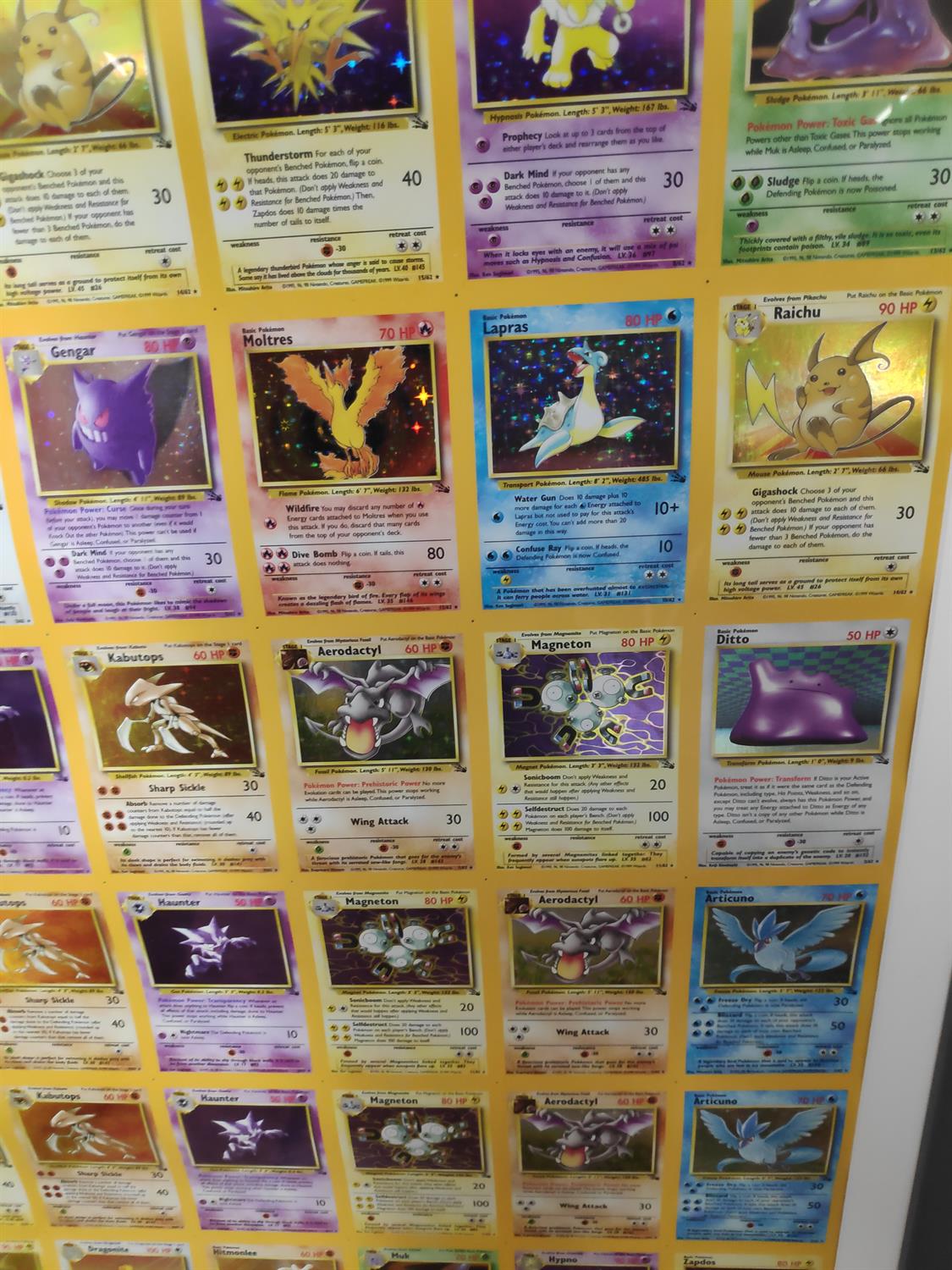 Pokemon TCG. Uncut Fossil Holo Sheet. This lot contains a professionally framed uncut sheet - Image 16 of 23