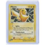 Pokemon TCG. Pikachu Holographic Black Star Promo number 012.