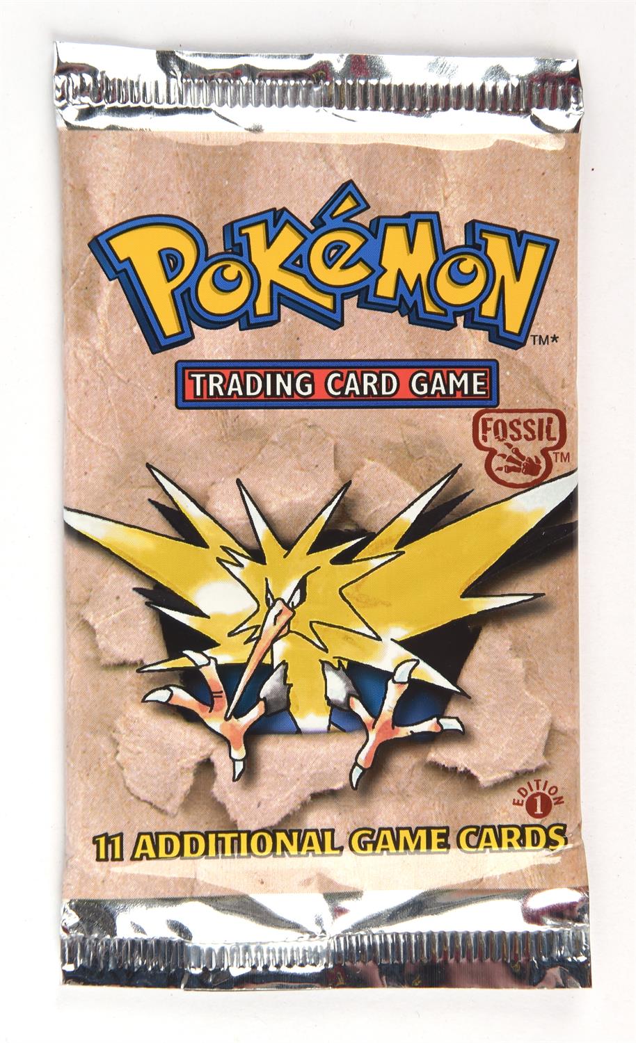 Pokemon TCG. Pokémon Fossil 1st edition sealed Booster Pack. This item is from the collection of