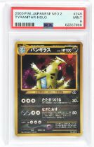 Pokemon TCG. Tyranitar Neo 2 Japanese holo card number 248 graded PSA Mint 9.