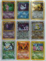 Pokemon TCG. Lot of approximately 20-25 Pokemon cards from Legendary Collection including 4 holos,
