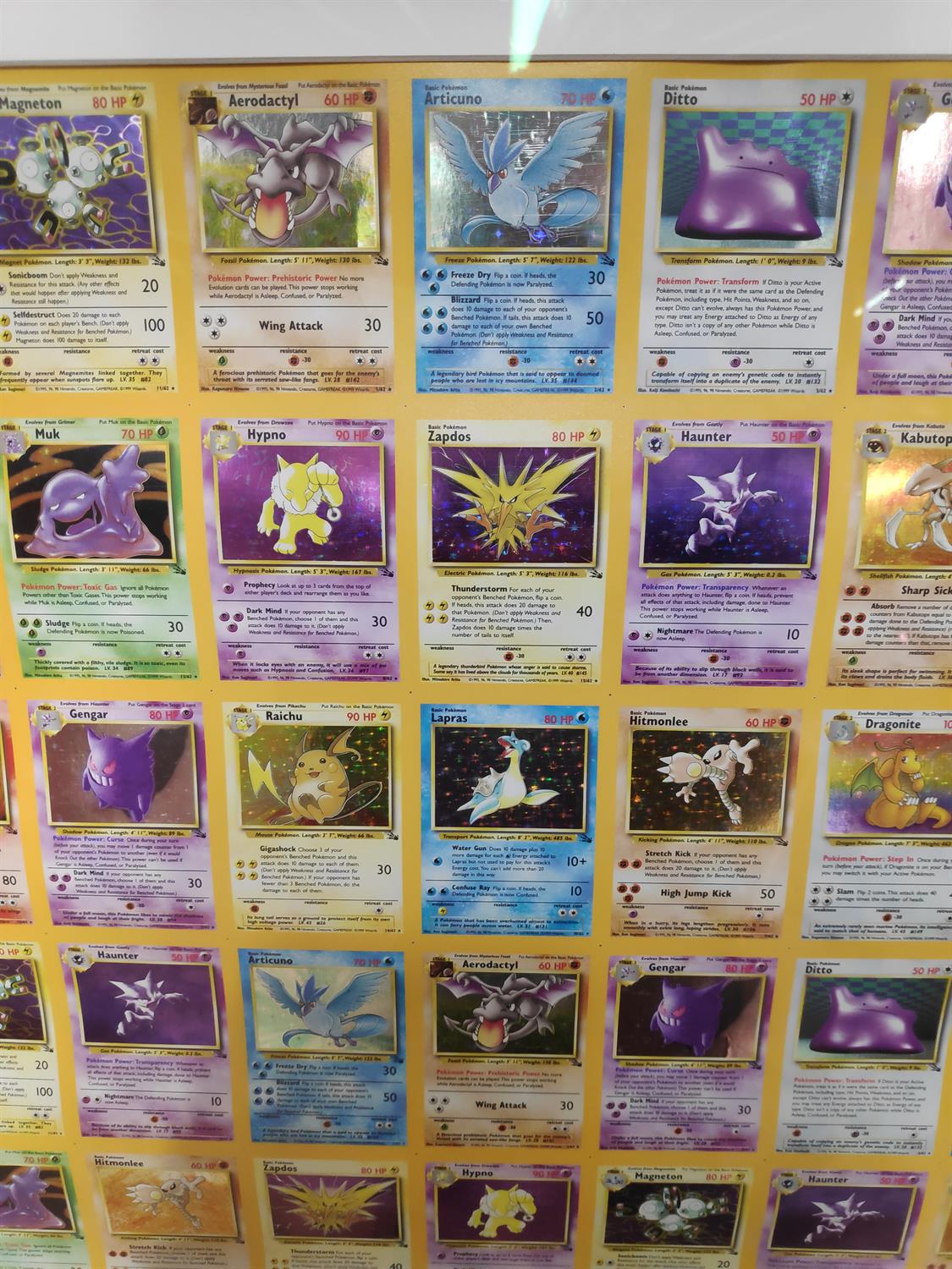 Pokemon TCG. Uncut Fossil Holo Sheet. This lot contains a professionally framed uncut sheet - Image 9 of 23