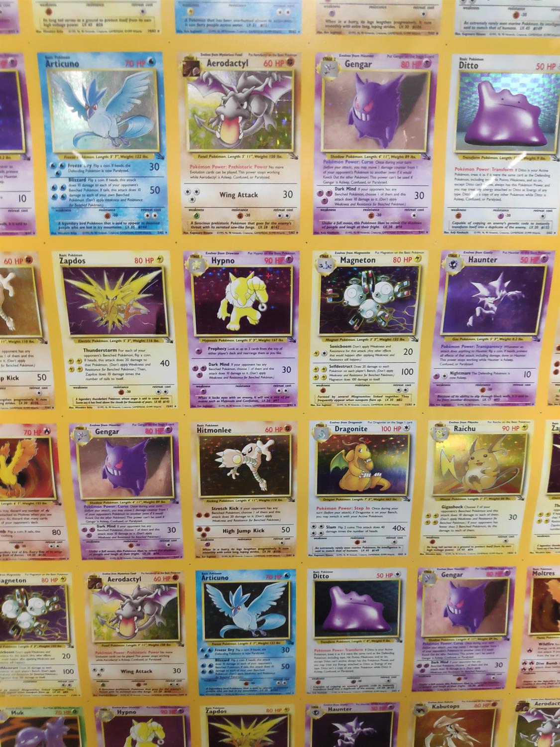 Pokemon TCG. Uncut Fossil Holo Sheet. This lot contains a professionally framed uncut sheet - Image 12 of 23
