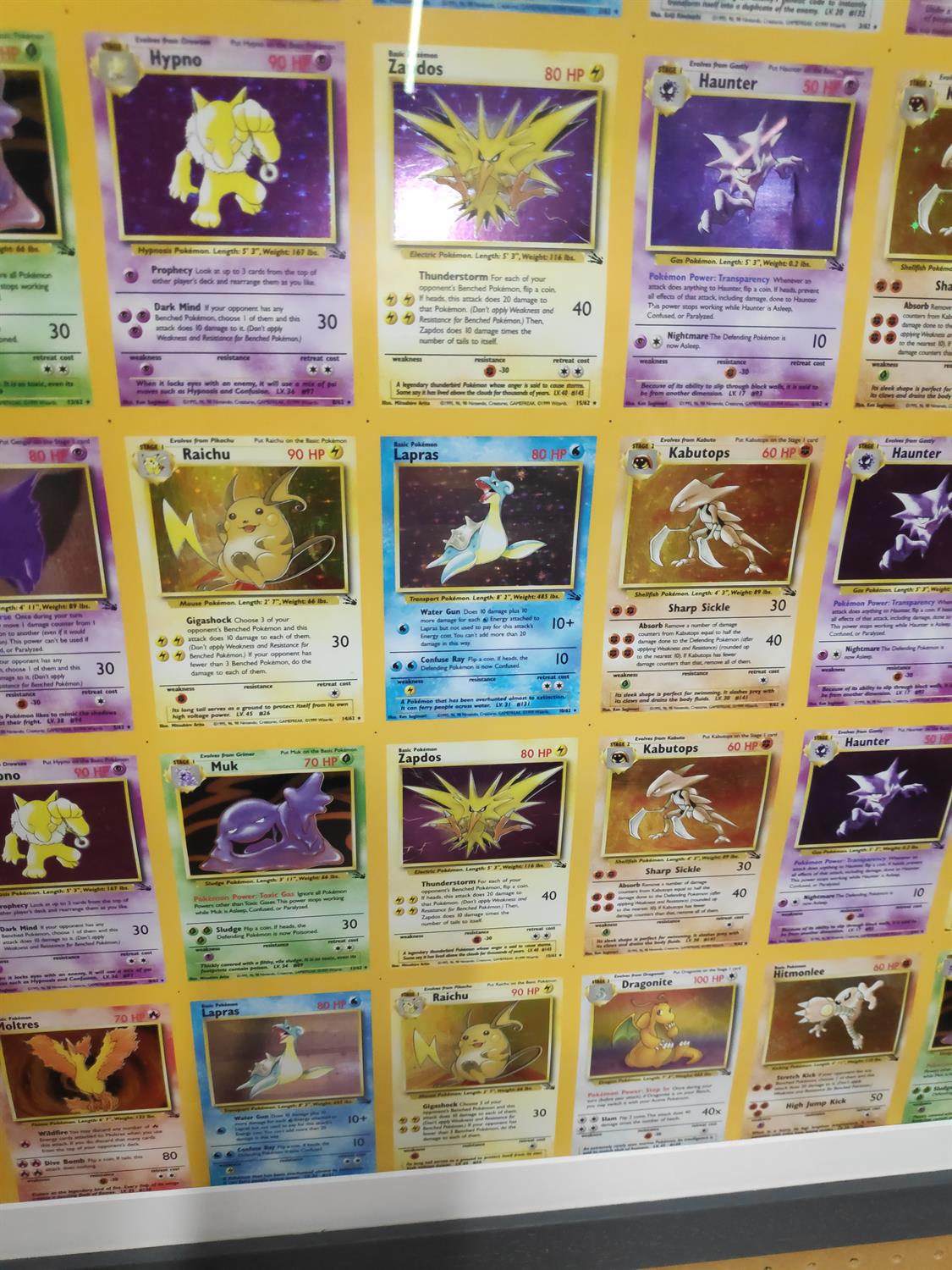 Pokemon TCG. Uncut Fossil Holo Sheet. This lot contains a professionally framed uncut sheet - Image 18 of 23