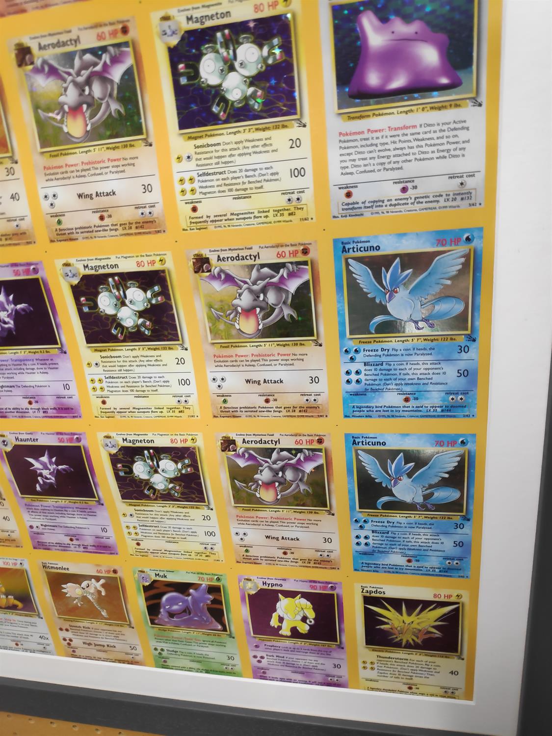 Pokemon TCG. Uncut Fossil Holo Sheet. This lot contains a professionally framed uncut sheet - Image 19 of 23