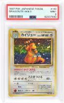 Pokemon TCG. Dragonite Japanese Fossil Holo card number 149 graded PSA Mint 9.