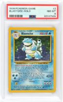 Pokemon TCG. Blastoise Base Set holo 2/102 graded PSA 8. One of the fan favourites and one of the