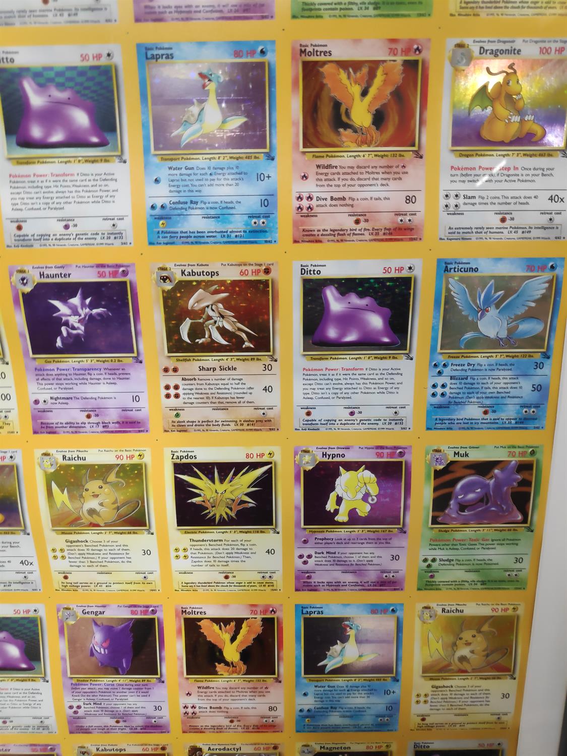 Pokemon TCG. Uncut Fossil Holo Sheet. This lot contains a professionally framed uncut sheet - Image 11 of 23