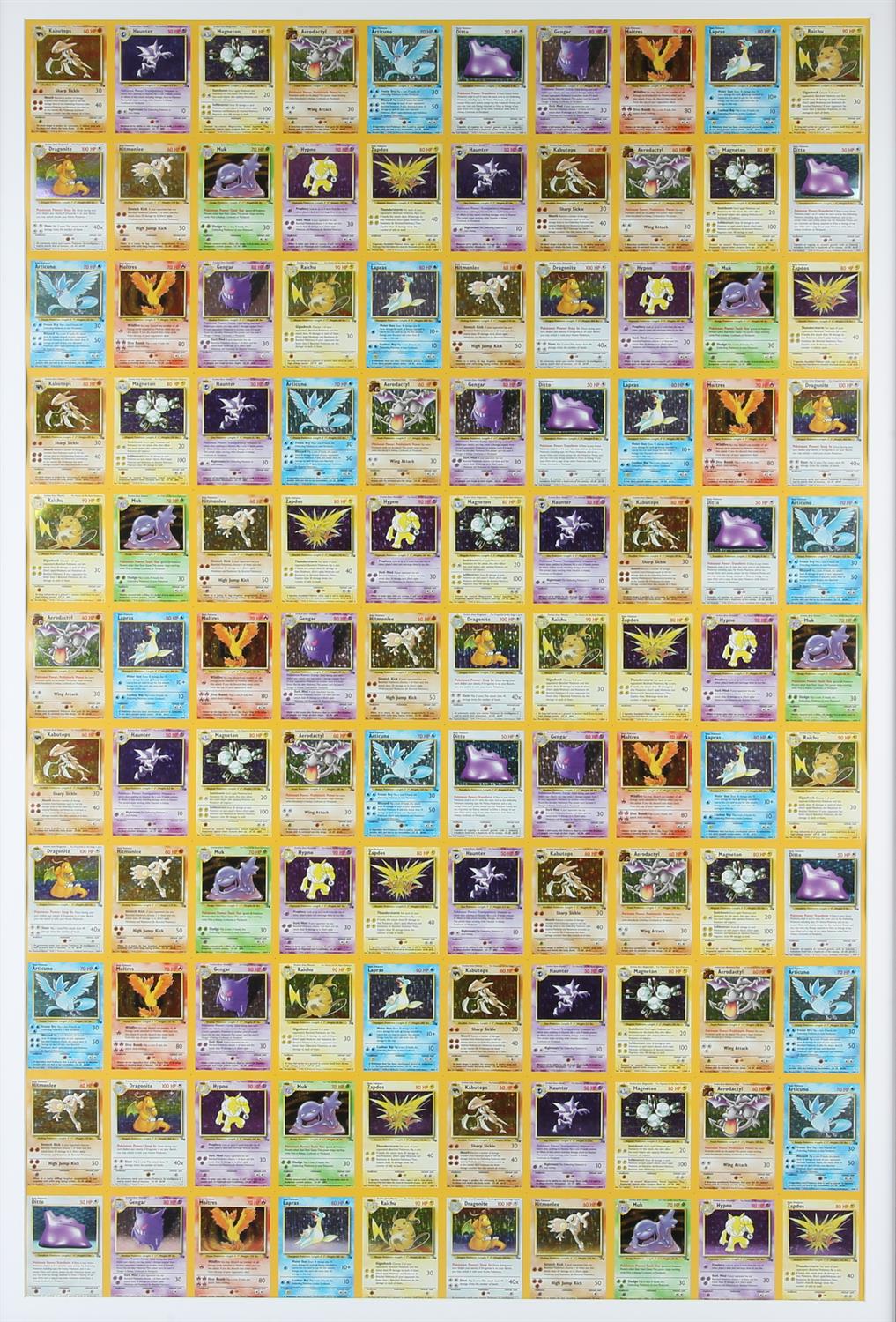 Pokemon TCG. Uncut Fossil Holo Sheet. This lot contains a professionally framed uncut sheet - Image 4 of 23