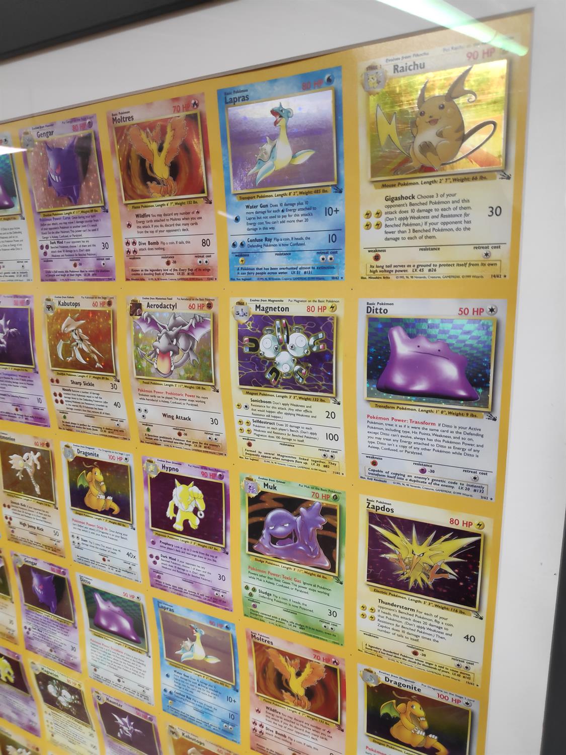 Pokemon TCG. Uncut Fossil Holo Sheet. This lot contains a professionally framed uncut sheet - Image 10 of 23