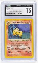 Pokemon TCG. Italian Light Ninetales from Neo Destiny, graded CGC 10 Gem Mint.