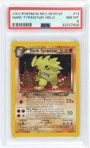 Pokemon TCG. Dark Tyranitar holo from Neo Destiny 11/105 graded PSA 8.