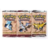 Pokemon TCG. Complete art set of Pokémon Fossil 1st edition sealed Booster Packs.