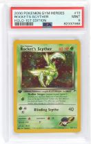 Pokemon TCG. Rocket's Scyther 1st edition 13/132 from Gym Heroes. Graded PSA 9 Mint.