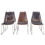 Hans Brattrud (Norwegian, 1933-2017) for Hove Mobler, six rosewood Scandia chairs, 95cm high,