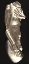 Unknown Artist, Female torso, silvered resin, framed and glazed, 120 x 60cm