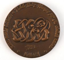 § Miguel Ortiz Berrocal, (Spanish, 1933-2006), Commemorative medal to Picasso, 1981,