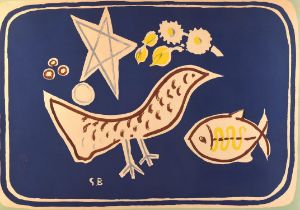 After Georges Braque (French 1882-1963), The Bird, colour print, published by School Prints Ltd, 48.