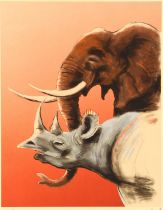 Ronnie Wood (British b.1947), Tusk, colour screenprint, signed lower right, inscribed lower left,