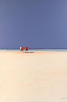 John Horswell (contemporary), White sands, acrylic on canvas, signed lower right, 91 x 61cm.