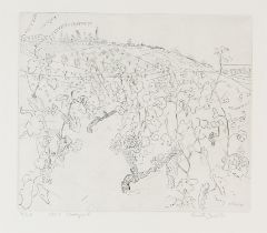 † Anthony Gross (British, 1905-1984). Leo's Vineyard 1975, etching, signed lower right,