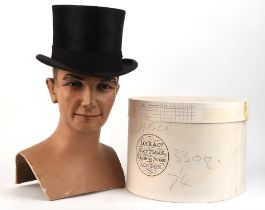 LOCK & Co. top quality black silk top hat Size 7 1/8 (Large)