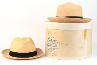 HERBERT JOHNSON top quality gentleman's correspondent style Panama hat size 7 1/4 (large) * and a