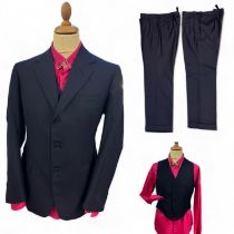 HOGG & SONS & JB JOHNSTONE Ltd bespoke-made gentleman's top quality dark blue serge four piece suit