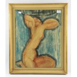 After Amedeo Modigliani, ‘Caryatid’, lithographic print, 42 x 51cm.