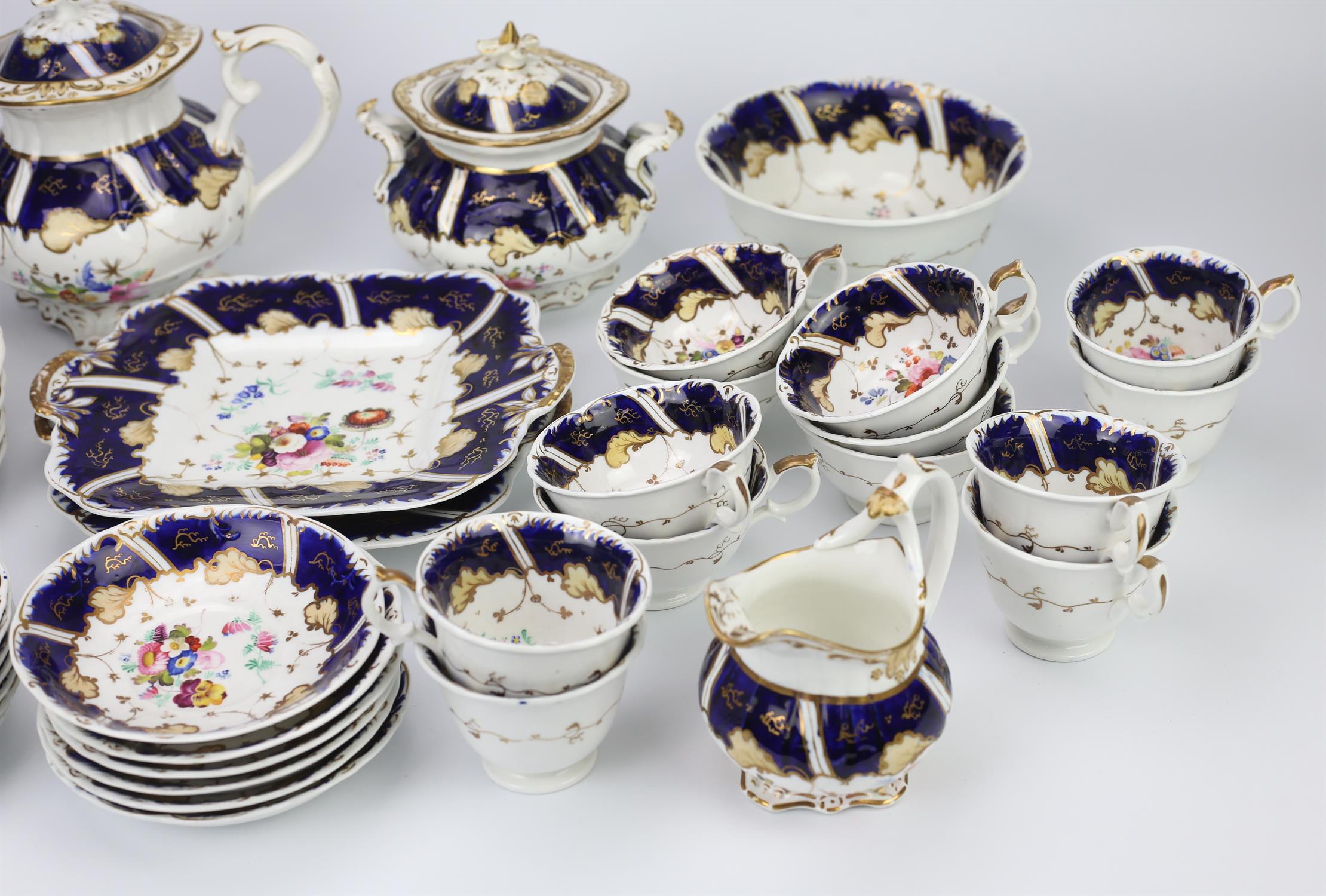 Victorian tea and coffee set, decorated with floral sprays, to comprise tea pot and cover, - Image 4 of 5